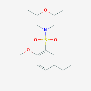 4-{[2-Methoxy-5-(methylethyl)phenyl]sulfonyl}-2,6-dimethylmorpholine