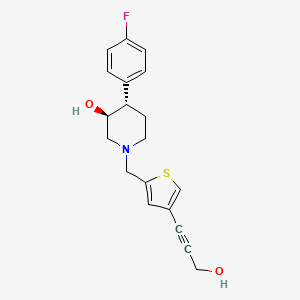 molecular formula C19H20FNO2S B4099111 (3S*,4S*)-4-(4-fluorophenyl)-1-{[4-(3-hydroxyprop-1-yn-1-yl)-2-thienyl]methyl}piperidin-3-ol 