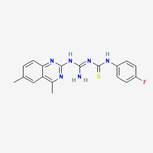 N-[[(4,6-dimethyl-2-quinazolinyl)amino](imino)methyl]-N'-(4-fluorophenyl)thiourea