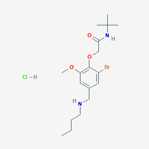 molecular formula C18H30BrClN2O3 B4099138 2-[2-bromo-4-(butylaminomethyl)-6-methoxyphenoxy]-N-tert-butylacetamide;hydrochloride 