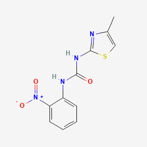 molecular formula C11H10N4O3S B4099143 N-(4-methyl-1,3-thiazol-2-yl)-N'-(2-nitrophenyl)urea 