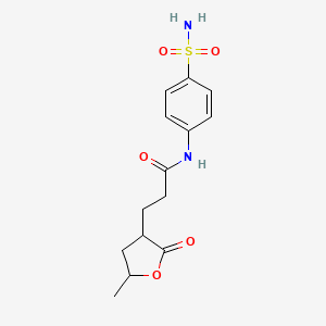 N~1~-[4-(AMINOSULFONYL)PHENYL]-3-(5-METHYL-2-OXOTETRAHYDRO-3-FURANYL)PROPANAMIDE