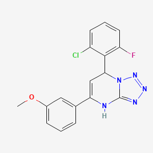 7-(2-CHLORO-6-FLUOROPHENYL)-5-(3-METHOXYPHENYL)-4H,7H-[1,2,3,4]TETRAZOLO[1,5-A]PYRIMIDINE