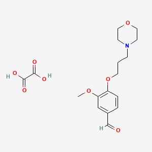 3-Methoxy-4-(3-morpholin-4-ylpropoxy)benzaldehyde;oxalic acid