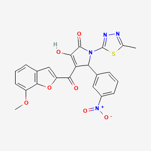 3-hydroxy-4-[(7-methoxy-1-benzofuran-2-yl)carbonyl]-1-(5-methyl-1,3,4-thiadiazol-2-yl)-5-(3-nitrophenyl)-1,5-dihydro-2H-pyrrol-2-one