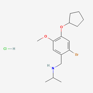 molecular formula C16H25BrClNO2 B4099178 N-[2-bromo-4-(cyclopentyloxy)-5-methoxybenzyl]-2-propanamine hydrochloride 