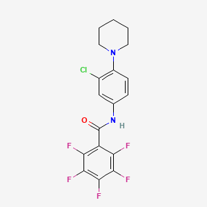 molecular formula C18H14ClF5N2O B4099198 N-[3-chloro-4-(1-piperidinyl)phenyl]-2,3,4,5,6-pentafluorobenzamide 