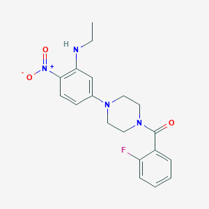 N-ethyl-5-[4-(2-fluorobenzoyl)-1-piperazinyl]-2-nitroaniline