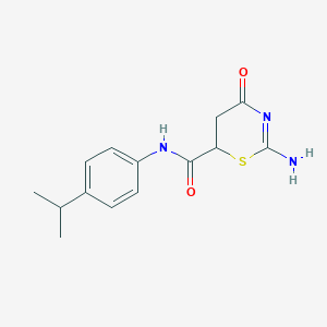 2-amino-N-(4-isopropylphenyl)-4-oxo-5,6-dihydro-4H-1,3-thiazine-6-carboxamide