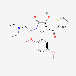 1-[2-(Diethylamino)ethyl]-5-(2,5-dimethoxyphenyl)-3-hydroxy-4-(2-thienylcarbon yl)-3-pyrrolin-2-one