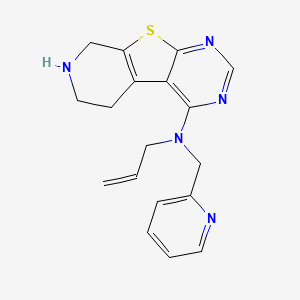 molecular formula C18H19N5S B4099278 N-prop-2-enyl-N-(pyridin-2-ylmethyl)-8-thia-4,6,11-triazatricyclo[7.4.0.02,7]trideca-1(9),2,4,6-tetraen-3-amine 