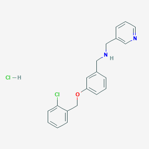 molecular formula C20H20Cl2N2O B4099280 1-[3-[(2-chlorophenyl)methoxy]phenyl]-N-(pyridin-3-ylmethyl)methanamine;hydrochloride 