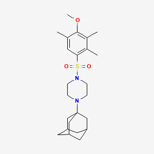 1-(1-adamantyl)-4-[(4-methoxy-2,3,5-trimethylphenyl)sulfonyl]piperazine