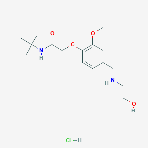 molecular formula C17H29ClN2O4 B4099289 N-(tert-butyl)-2-(2-ethoxy-4-{[(2-hydroxyethyl)amino]methyl}phenoxy)acetamide hydrochloride 