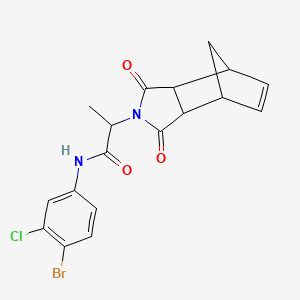 N-(4-bromo-3-chlorophenyl)-2-(1,3-dioxo-1,3,3a,4,7,7a-hexahydro-2H-4,7-methanoisoindol-2-yl)propanamide