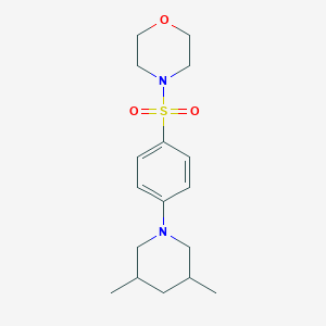 4-{[4-(3,5-dimethyl-1-piperidinyl)phenyl]sulfonyl}morpholine