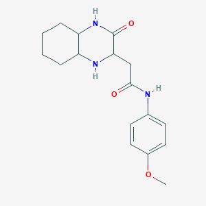 N-(4-Methoxy-phenyl)-2-(3-oxo-decahydro-quinoxalin-2-yl)-acetamide