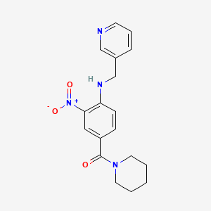 [3-Nitro-4-(pyridin-3-ylmethylamino)phenyl]-piperidin-1-ylmethanone