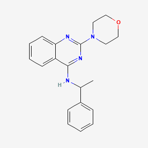 2-(4-morpholinyl)-N-(1-phenylethyl)-4-quinazolinamine