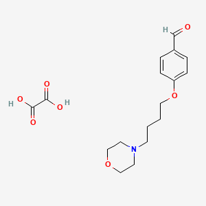 4-(4-Morpholin-4-ylbutoxy)benzaldehyde;oxalic acid