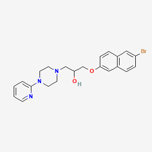 molecular formula C22H24BrN3O2 B4099373 1-(6-Bromonaphthalen-2-yl)oxy-3-(4-pyridin-2-ylpiperazin-1-yl)propan-2-ol 