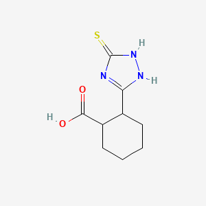 molecular formula C9H13N3O2S B4099381 2-(5-Sulfanylidene-1,2-dihydro-1,2,4-triazol-3-yl)cyclohexane-1-carboxylic acid 