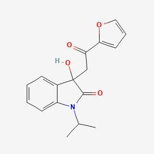 3-[2-(2-furyl)-2-oxoethyl]-3-hydroxy-1-isopropyl-1,3-dihydro-2H-indol-2-one