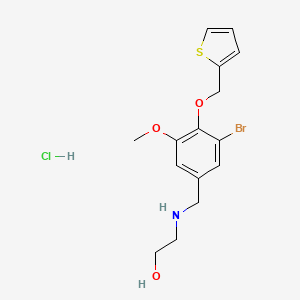 molecular formula C15H19BrClNO3S B4099414 2-{[3-bromo-5-methoxy-4-(2-thienylmethoxy)benzyl]amino}ethanol hydrochloride 