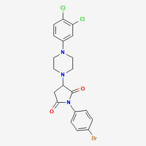 1-(4-Bromophenyl)-3-[4-(3,4-dichlorophenyl)piperazin-1-yl]pyrrolidine-2,5-dione