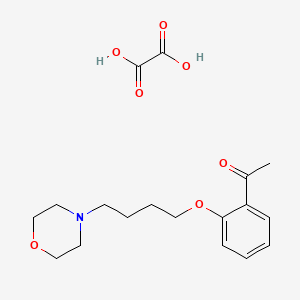 1-[2-(4-Morpholin-4-ylbutoxy)phenyl]ethanone;oxalic acid