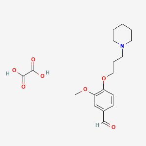 3-Methoxy-4-(3-piperidin-1-ylpropoxy)benzaldehyde;oxalic acid