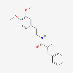 molecular formula C19H23NO3S B4099454 N-[2-(3,4-dimethoxyphenyl)ethyl]-2-(phenylsulfanyl)propanamide 