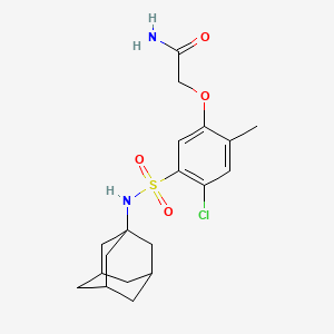 2-[5-(1-Adamantylsulfamoyl)-4-chloro-2-methylphenoxy]acetamide