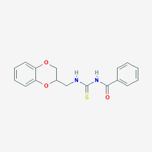 N-{[(2,3-dihydro-1,4-benzodioxin-2-ylmethyl)amino]carbonothioyl}benzamide