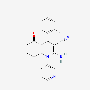 molecular formula C23H22N4O B4099482 2-Amino-4-(2,4-dimethylphenyl)-5-oxo-1-(pyridin-3-yl)-1,4,5,6,7,8-hexahydroquinoline-3-carbonitrile 