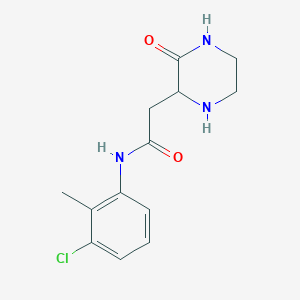 N-(3-chloro-2-methylphenyl)-2-(3-oxopiperazin-2-yl)acetamide