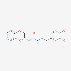 molecular formula C20H23NO5 B4099497 2-(2,3-dihydro-1,4-benzodioxin-2-yl)-N-[2-(3,4-dimethoxyphenyl)ethyl]acetamide 