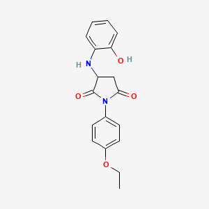 molecular formula C18H18N2O4 B4099513 1-(4-ETHOXYPHENYL)-3-(2-HYDROXYANILINO)DIHYDRO-1H-PYRROLE-2,5-DIONE 