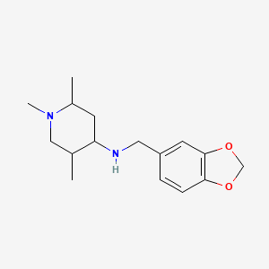 molecular formula C16H24N2O2 B4099515 N-(1,3-benzodioxol-5-ylmethyl)-1,2,5-trimethyl-4-piperidinamine 