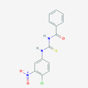 molecular formula C14H10ClN3O3S B409952 N-[(4-chloro-3-nitrophenyl)carbamothioyl]benzamide CAS No. 333741-80-3