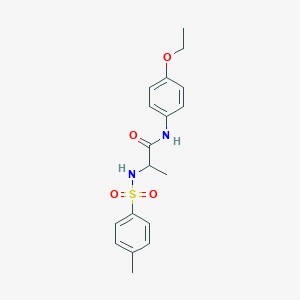 molecular formula C18H22N2O4S B4099542 N~1~-(4-ethoxyphenyl)-N~2~-[(4-methylphenyl)sulfonyl]alaninamide 