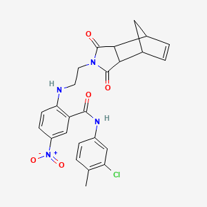 molecular formula C25H23ClN4O5 B4099551 N-(3-chloro-4-methylphenyl)-2-[2-(3,5-dioxo-4-azatricyclo[5.2.1.02,6]dec-8-en-4-yl)ethylamino]-5-nitrobenzamide 