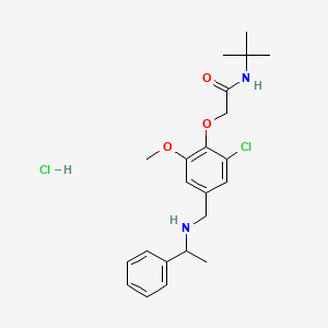 N-tert-butyl-2-[2-chloro-6-methoxy-4-[(1-phenylethylamino)methyl]phenoxy]acetamide;hydrochloride