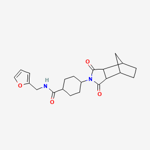 molecular formula C21H26N2O4 B4099563 4-(1,3-dioxooctahydro-2H-4,7-methanoisoindol-2-yl)-N-(furan-2-ylmethyl)cyclohexanecarboxamide 