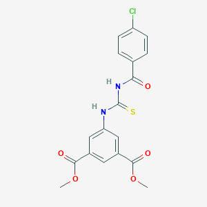 molecular formula C18H15ClN2O5S B409957 Dimethyl 5-({[(4-chlorobenzoyl)amino]carbothioyl}amino)isophthalate 