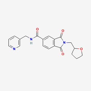 molecular formula C20H19N3O4 B4099599 1,3-dioxo-N-(pyridin-3-ylmethyl)-2-(tetrahydrofuran-2-ylmethyl)-2,3-dihydro-1H-isoindole-5-carboxamide 