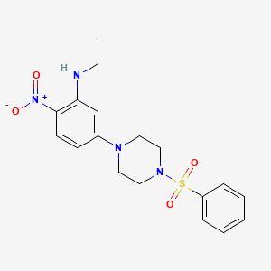 N-ethyl-2-nitro-5-[4-(phenylsulfonyl)-1-piperazinyl]aniline