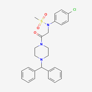 N-[2-(4-Benzhydryl-piperazin-1-yl)-2-oxo-ethyl]-N-(4-chloro-phenyl)-methanesulfonamide