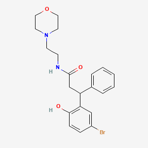 molecular formula C21H25BrN2O3 B4099644 3-(5-bromo-2-hydroxyphenyl)-N-[2-(4-morpholinyl)ethyl]-3-phenylpropanamide 