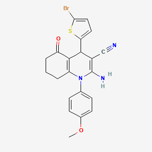 molecular formula C21H18BrN3O2S B4099650 2-amino-4-(5-bromo-2-thienyl)-1-(4-methoxyphenyl)-5-oxo-1,4,5,6,7,8-hexahydro-3-quinolinecarbonitrile 